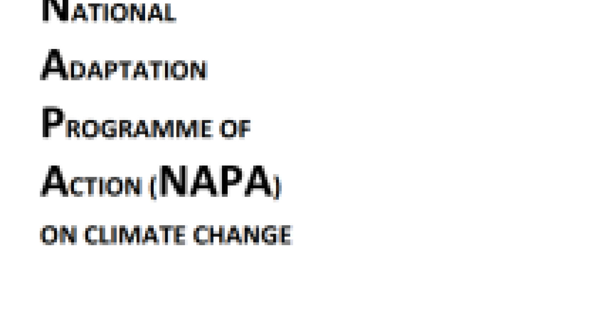 National Adaptation Program of Action on Climate Change United