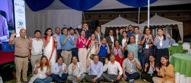 a group picture of UNDP team members at the SGP 30 year celebration
