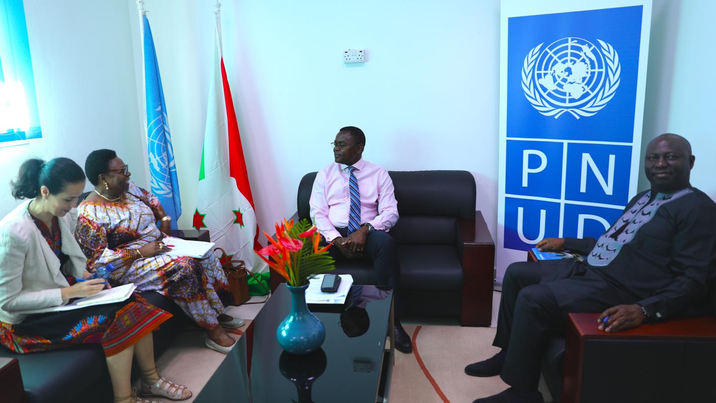 UNDP Burundi sitting on couches